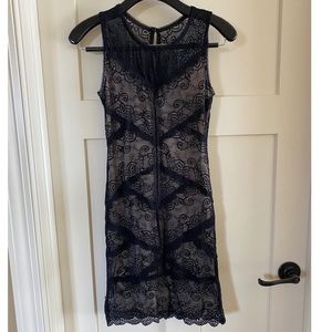Oasis limited edition lace dress with tan base